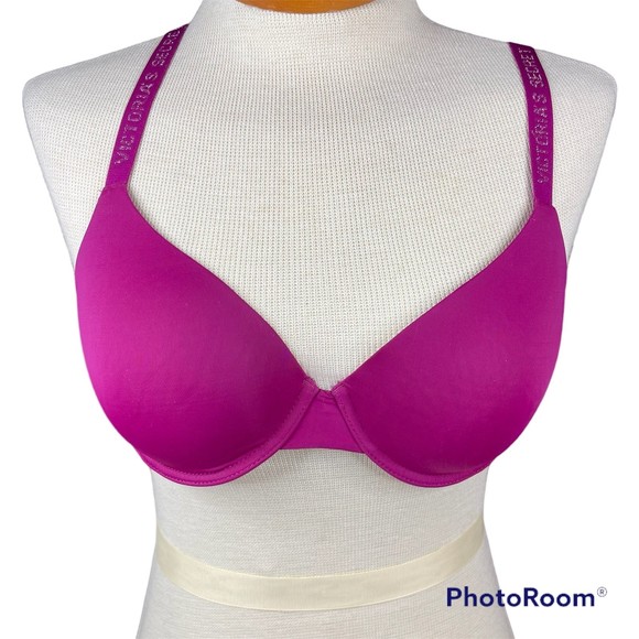 Victoria’s Secret Light Lined T-shirt Demi Back-Crossed Strap Bra Size 34C - Picture 1 of 5